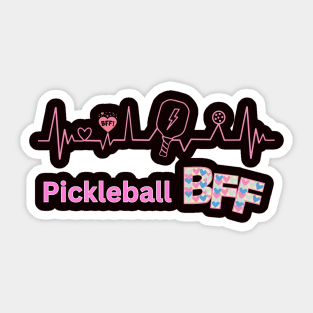 Pickleball Player Best Friend Forever BFF Sticker